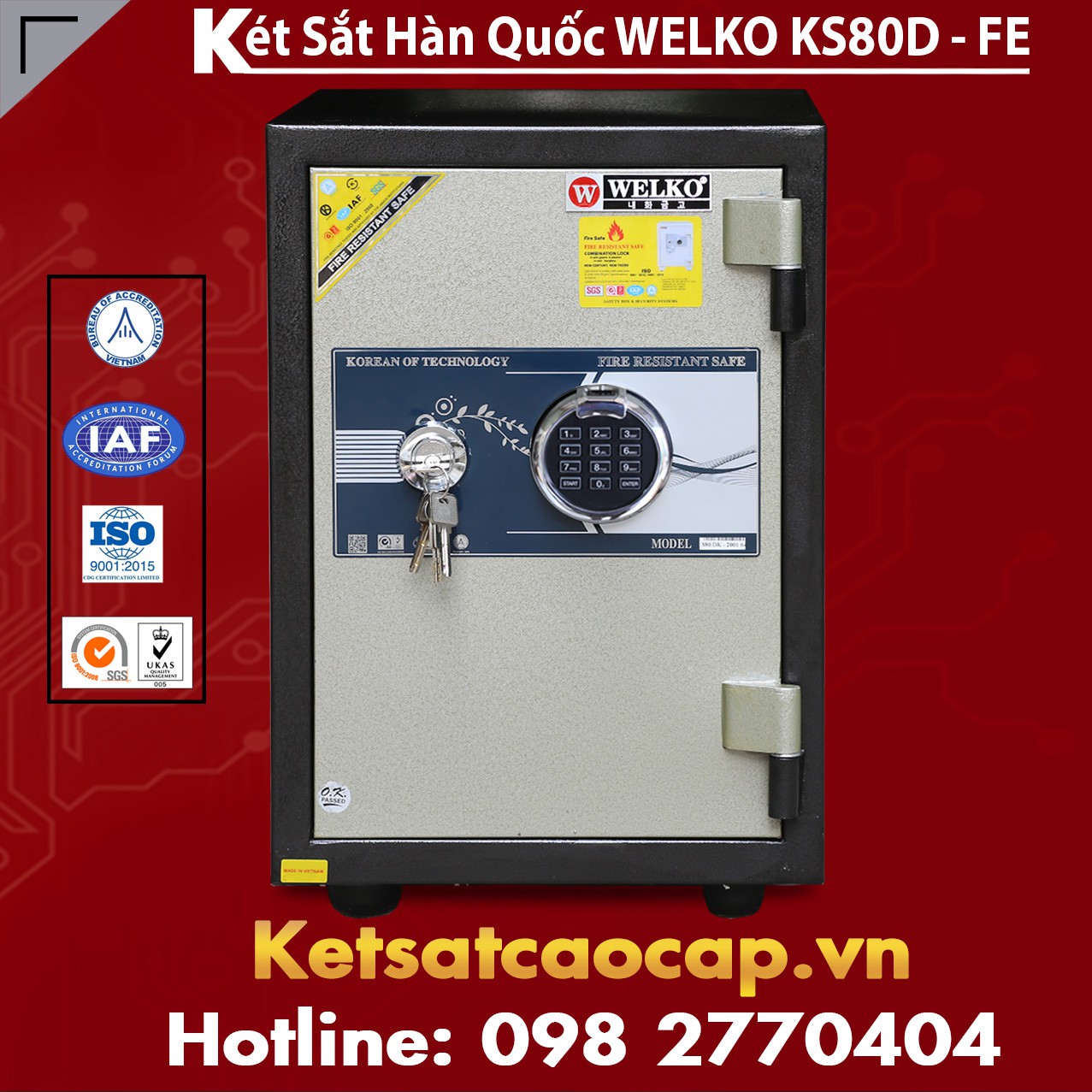 Két Sắt Vân Tay KS80D - FE